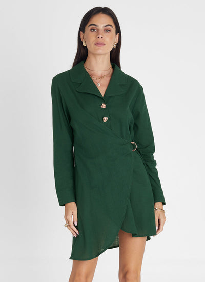 Emerald Long Sleeve Dress (SAMPLE)