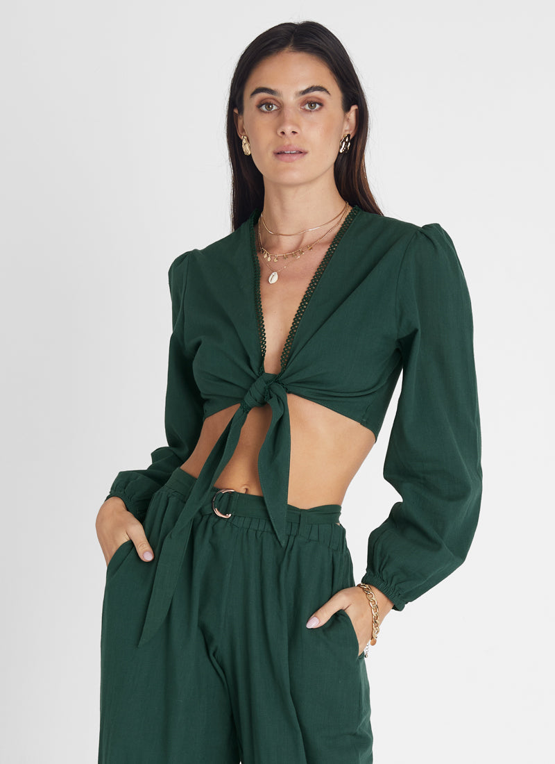 Emerald Long Sleeve Crop