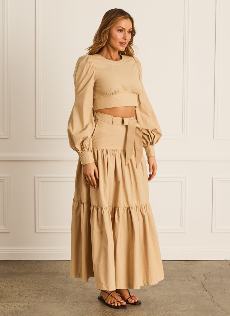 Latte Tia Maxi Skirt