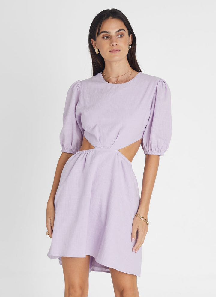 Amethyst Short Sleeve Cut Out Dress (SAMPLE)