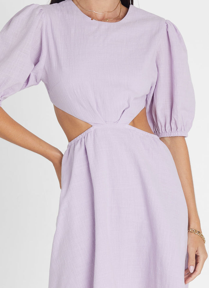 Amethyst Short Sleeve Cut Out Dress (SAMPLE)