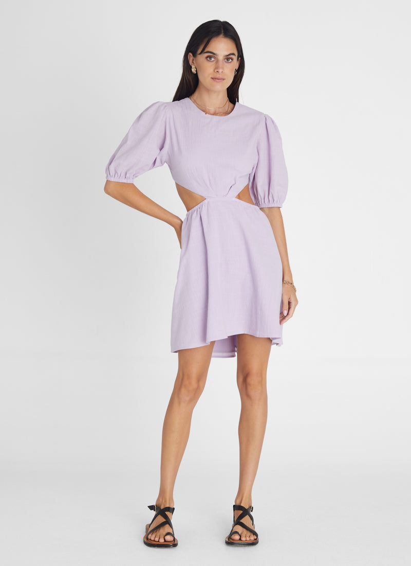 Amethyst Short Sleeve Cut Out Dress (SAMPLE)