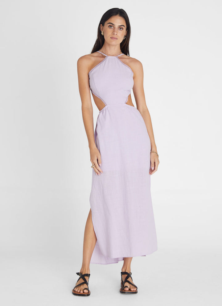 Amethyst Halter Midi Dress (SAMPLE)