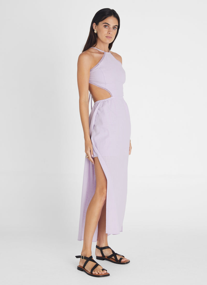 Amethyst Halter Midi Dress (SAMPLE)