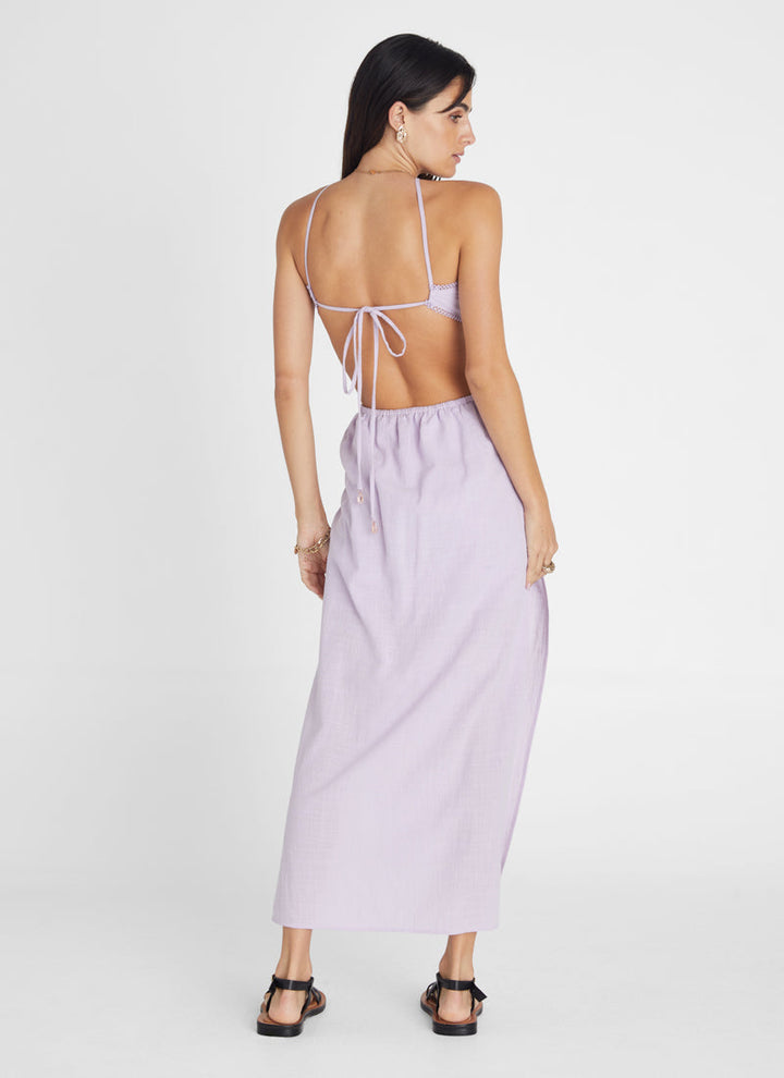 Amethyst Halter Midi Dress (SAMPLE)