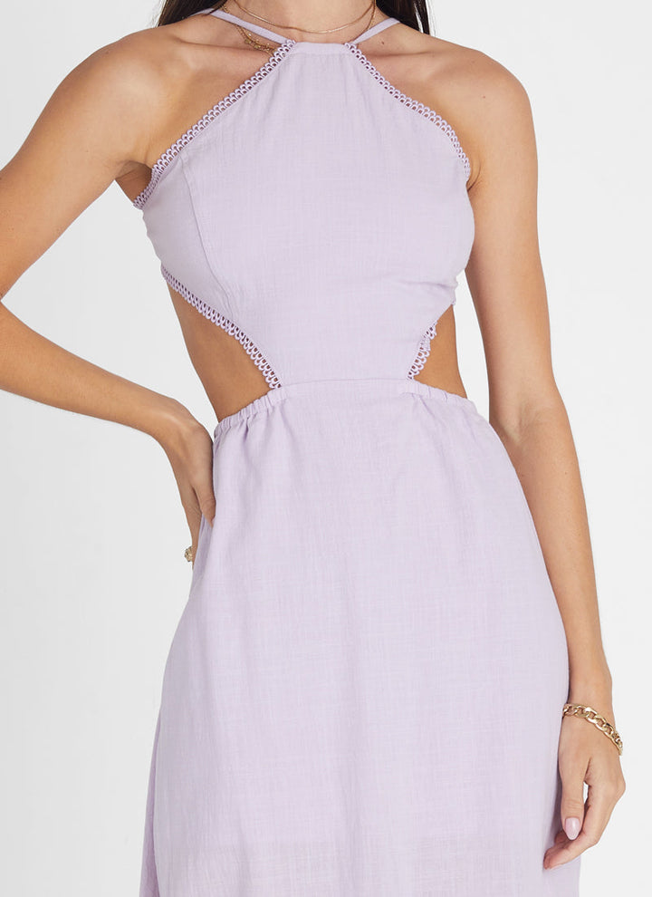 Amethyst Halter Midi Dress (SAMPLE)