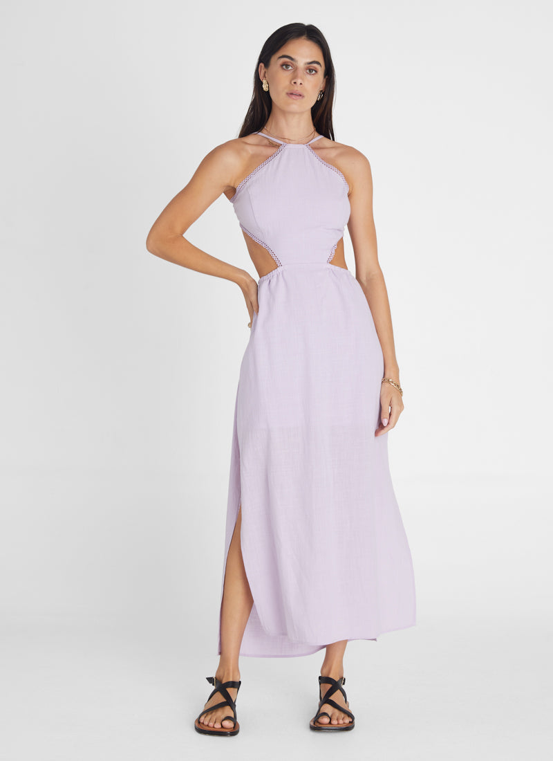 Amethyst Halter Midi Dress (SAMPLE)