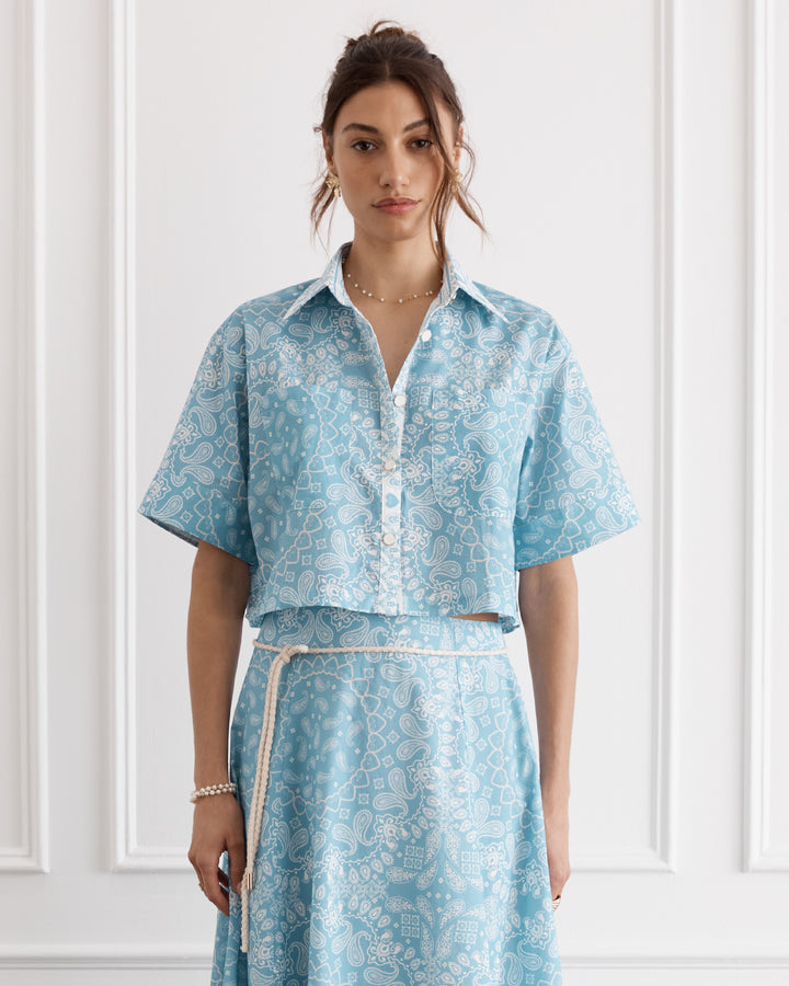 Chintz Remi Cropped Shirt (SAMPLE)
