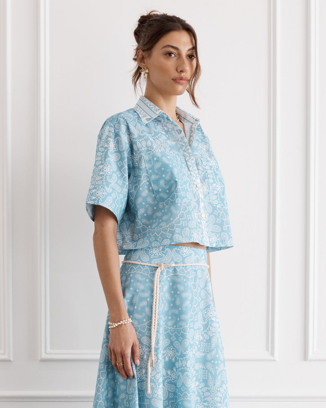 Chintz Remi Cropped Shirt (SAMPLE)