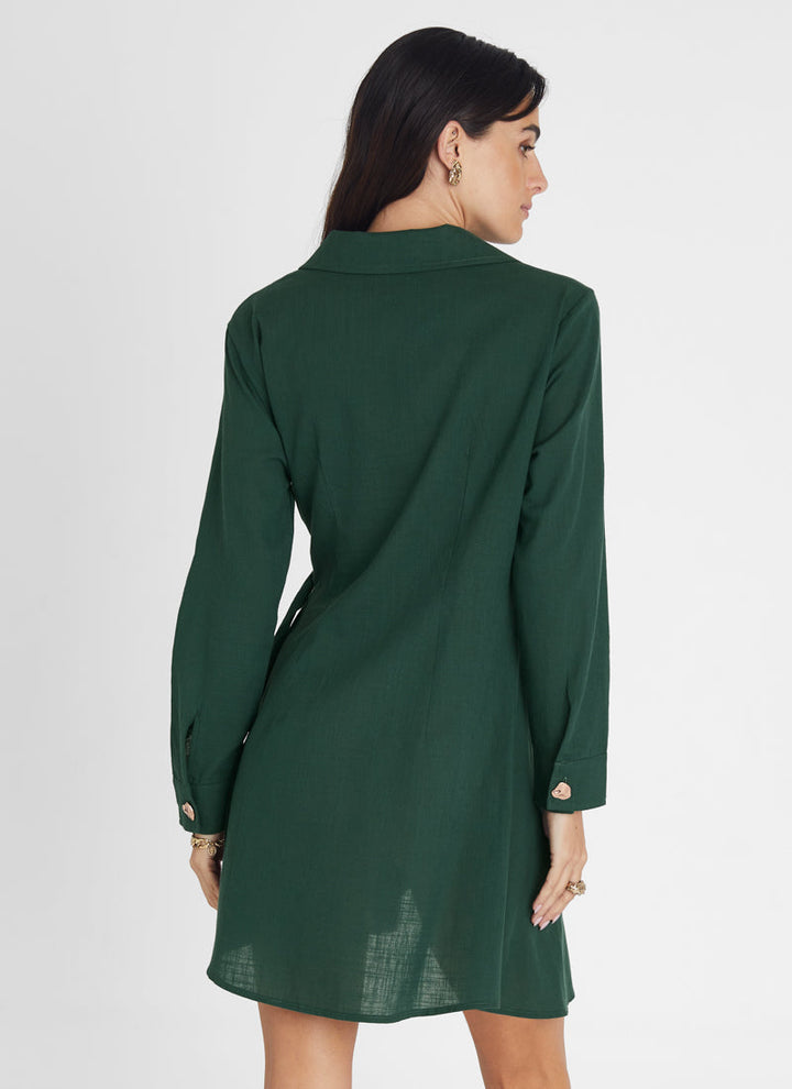 Emerald Long Sleeve Dress (SAMPLE)