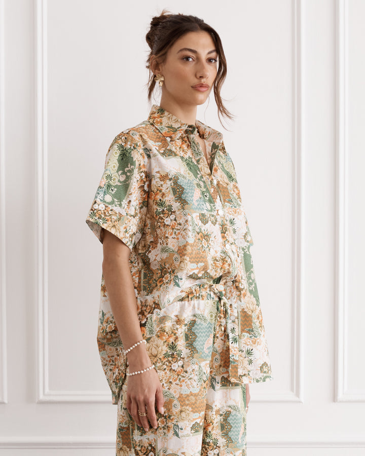 Mosaic Bianca Cuban Shirt