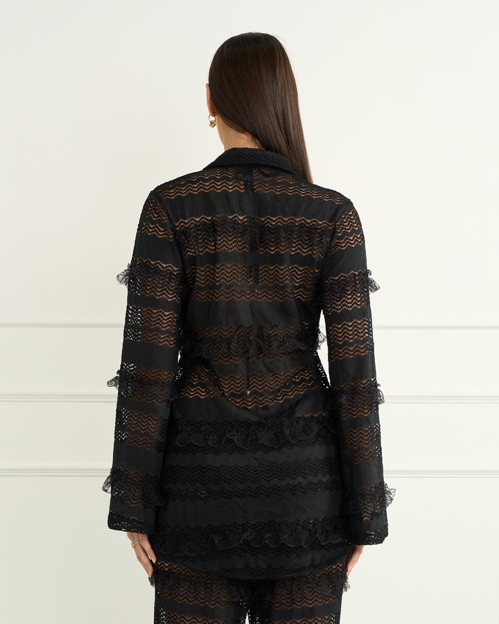 Black Eliana Resort Shirt
