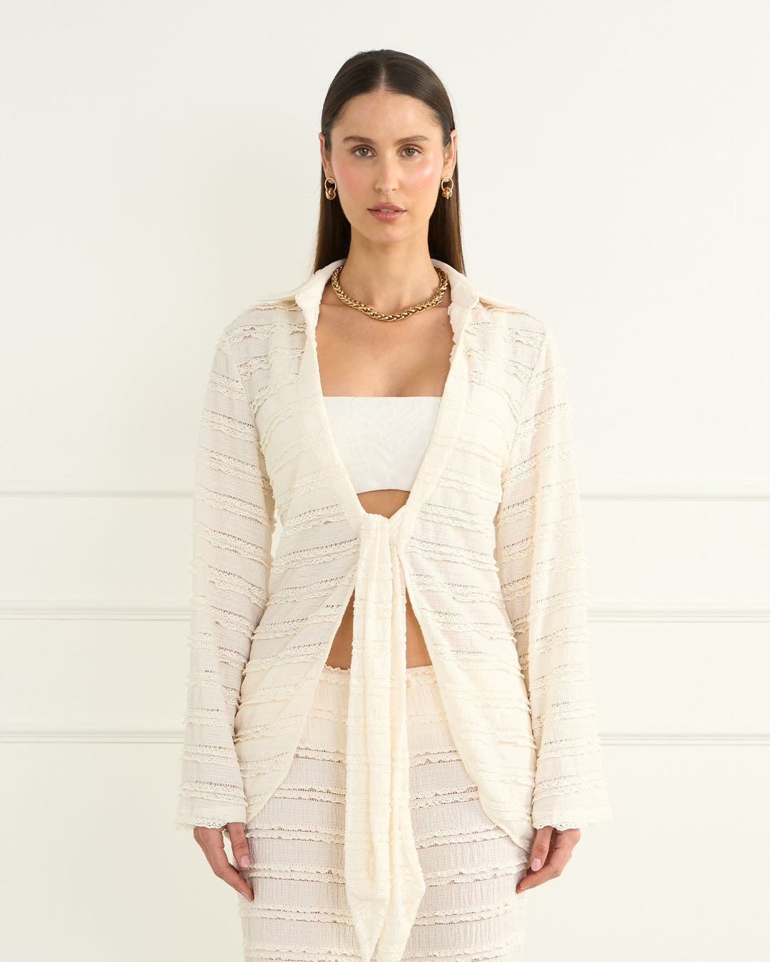 Cream Eliana Resort Shirt