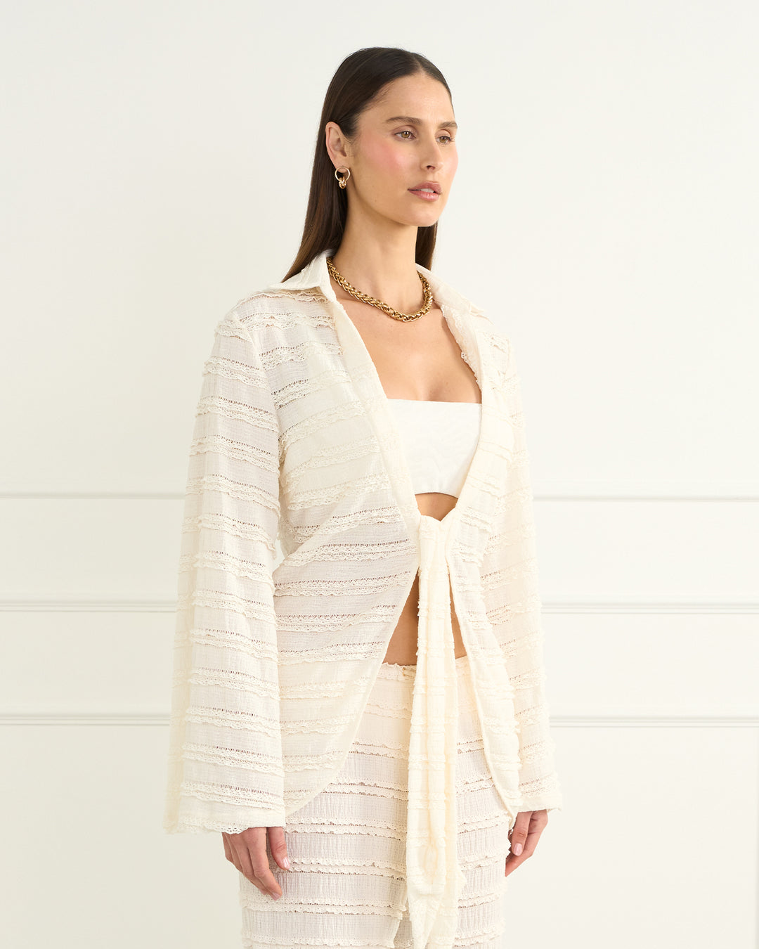 Cream Eliana Resort Shirt