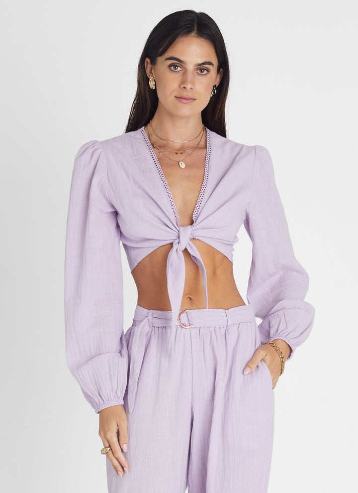 Amethyst Long Sleeve Crop