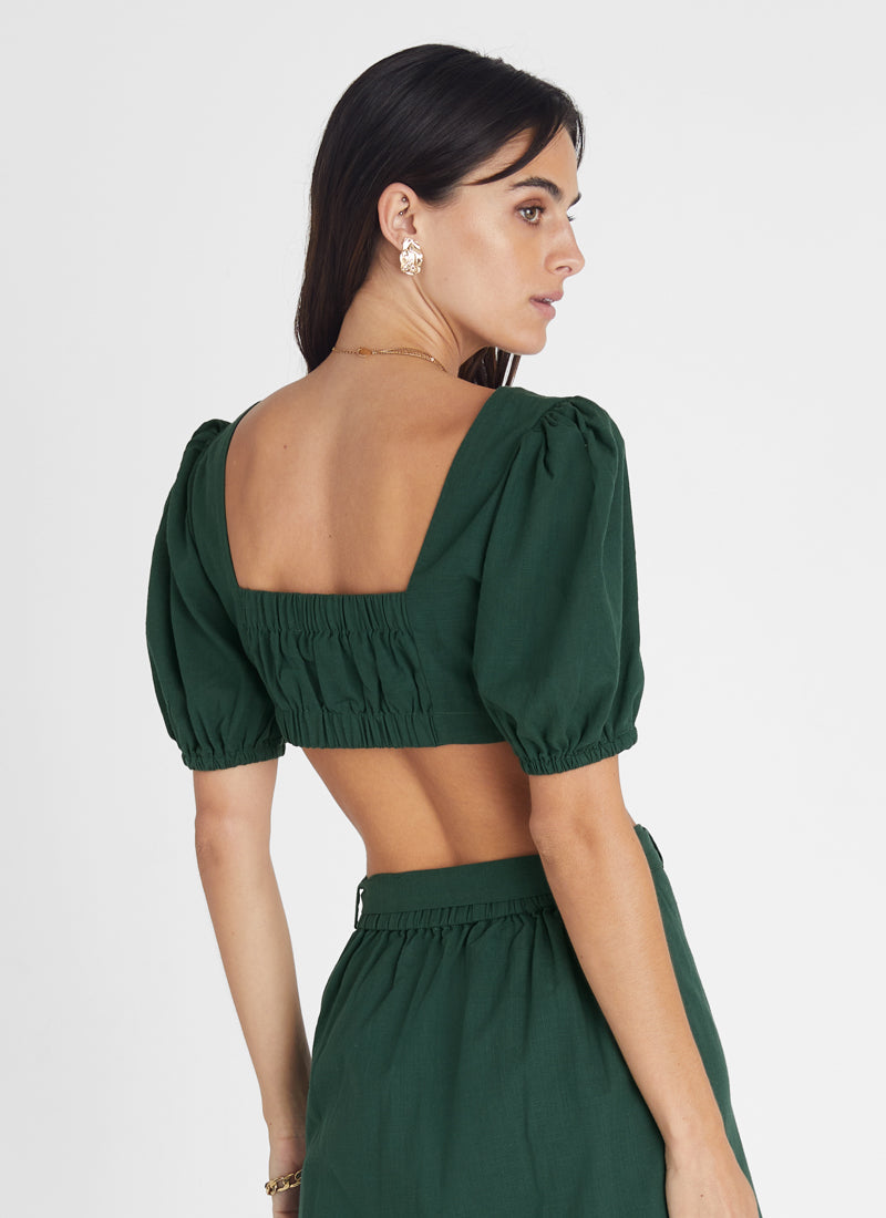 Emerald Lace Crop