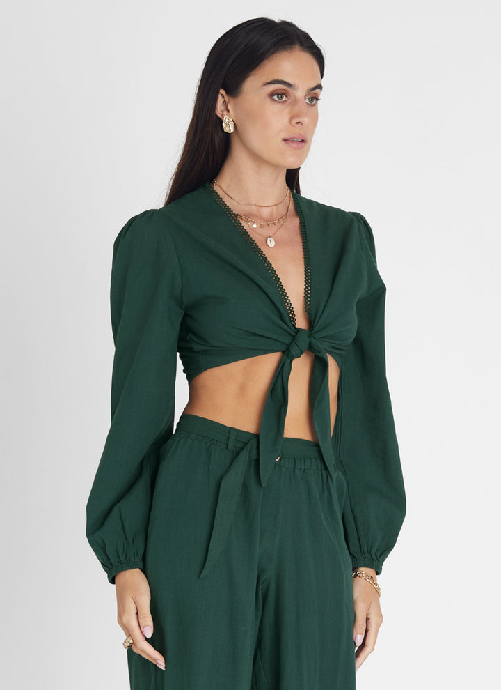 Emerald Long Sleeve Crop