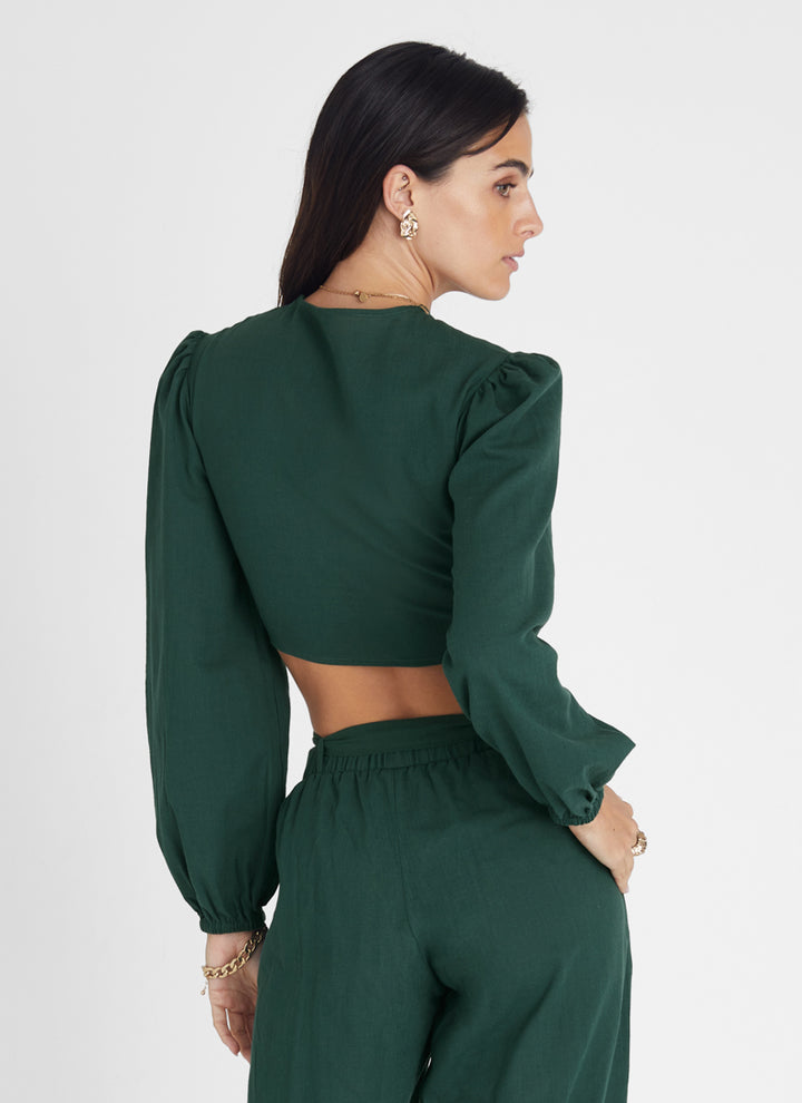 Emerald Long Sleeve Crop