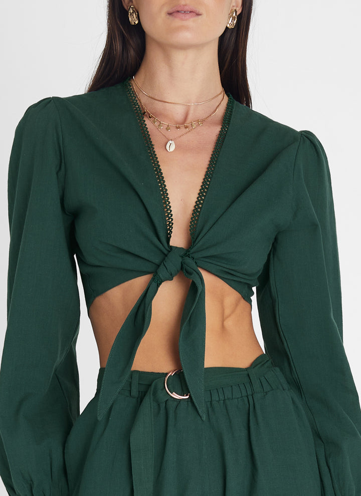 Emerald Long Sleeve Crop