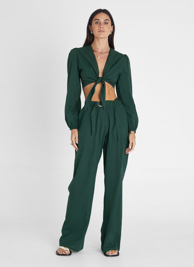 Emerald Relaxed Wide Leg Pant