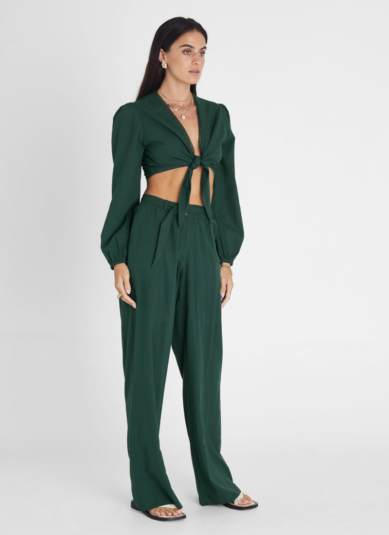 Emerald Relaxed Wide Leg Pant