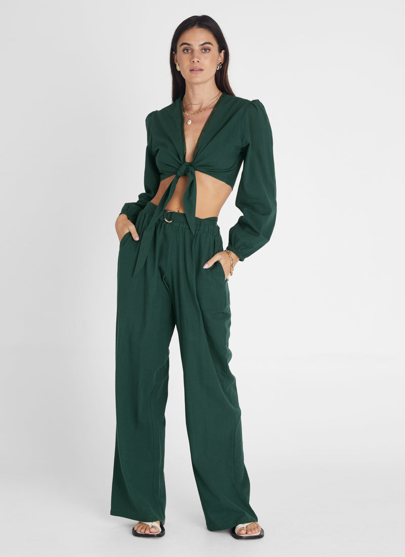 Emerald Relaxed Wide Leg Pant