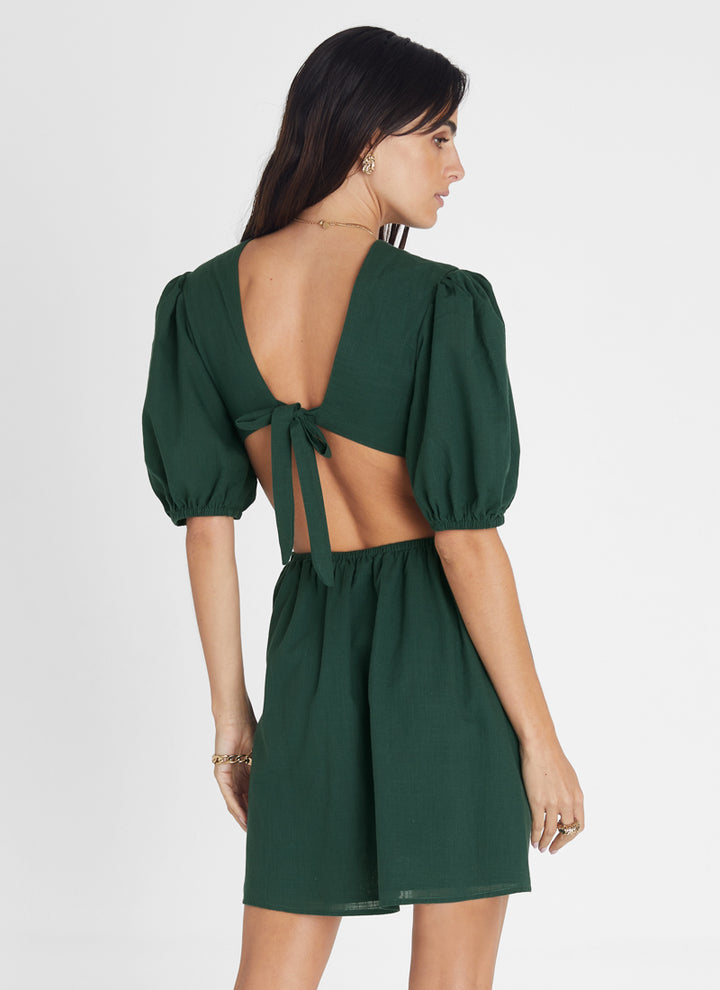 Emerald Short Sleeve Cut Out Dress