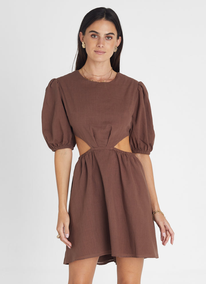 Garnet Short Sleeve Cut Out Dress