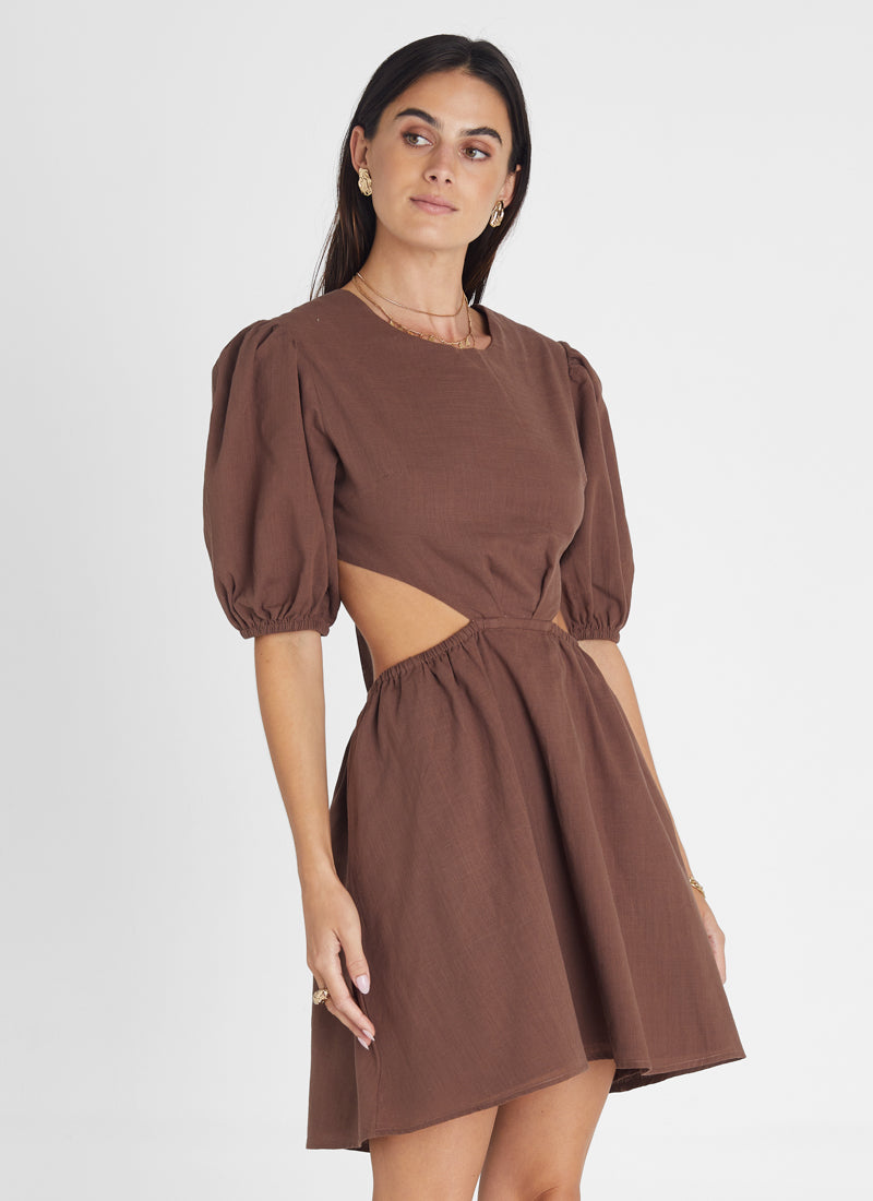 Garnet Short Sleeve Cut Out Dress