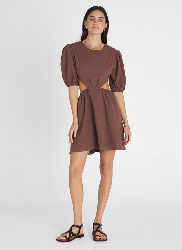 Garnet Short Sleeve Cut Out Dress