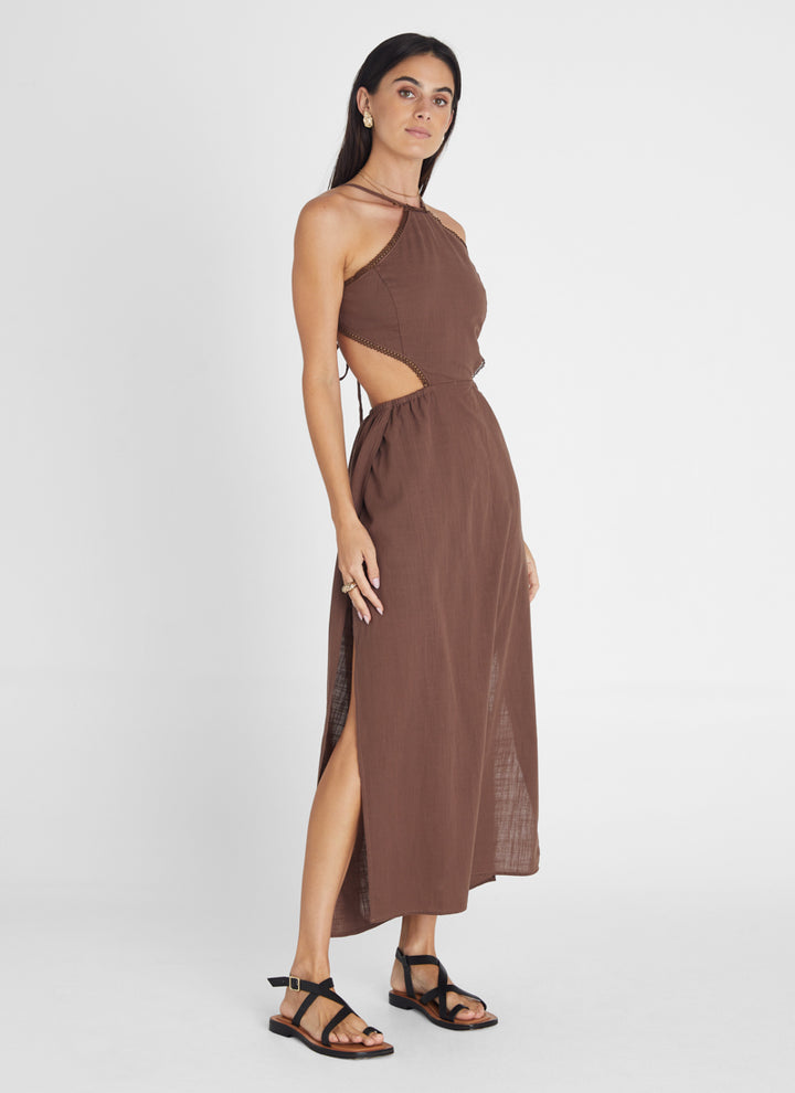 Garnet Halter Midi Dress