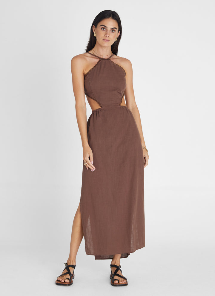 Garnet Halter Midi Dress