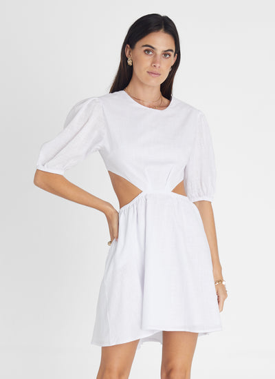 Pearl Short Sleeve Cut Out Dress