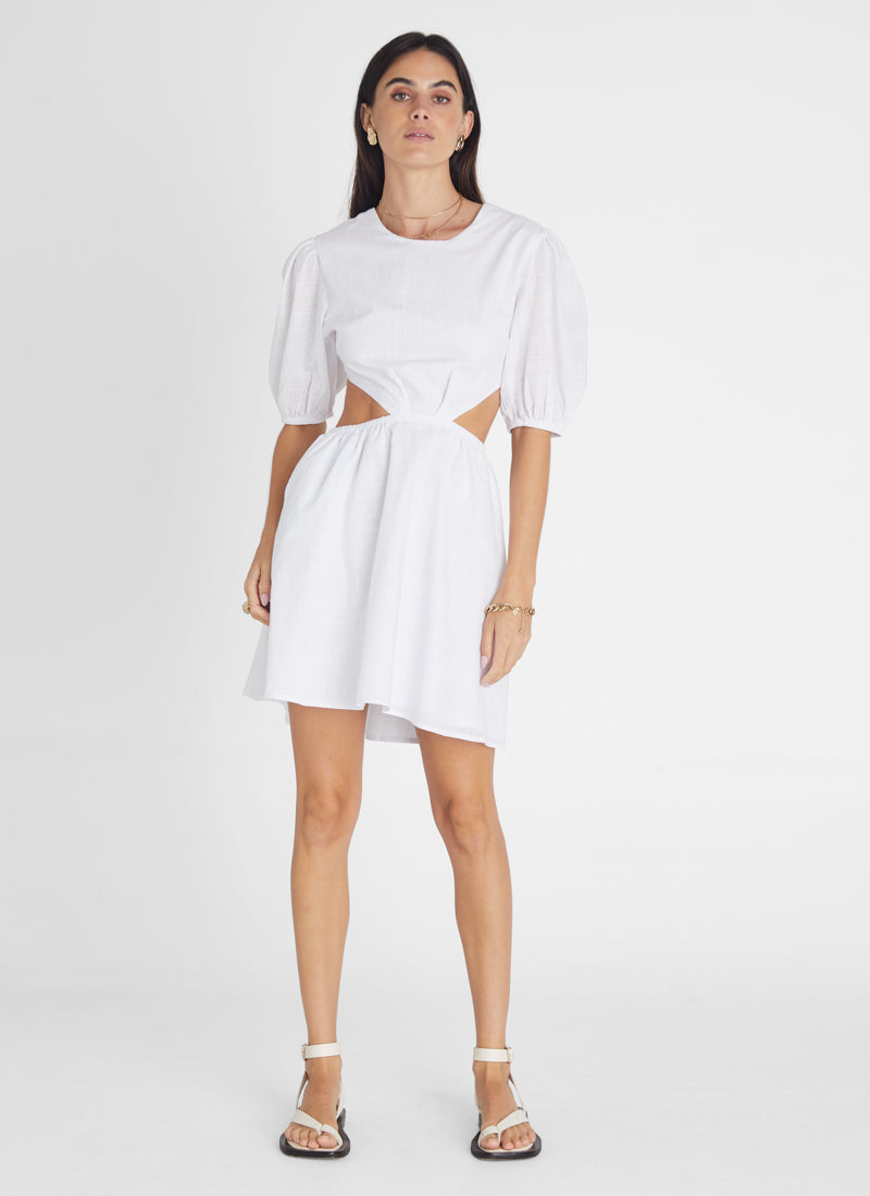 Pearl Short Sleeve Cut Out Dress