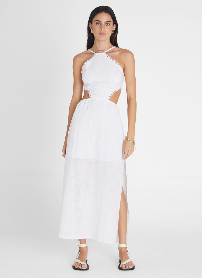 Pearl Halter Midi Dress