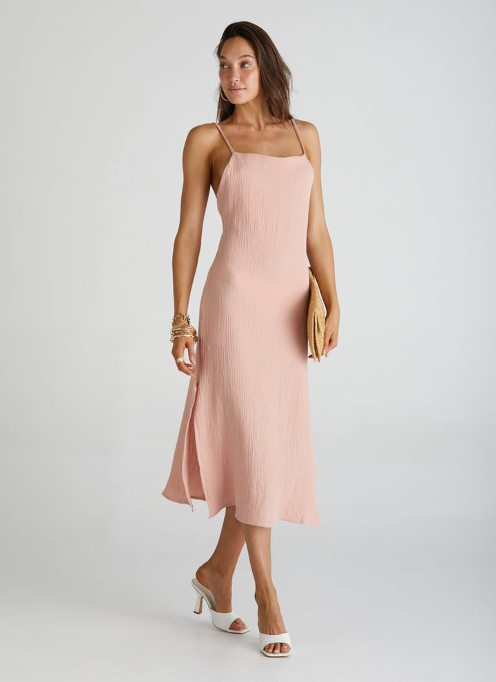 Cross Back Midi Dress