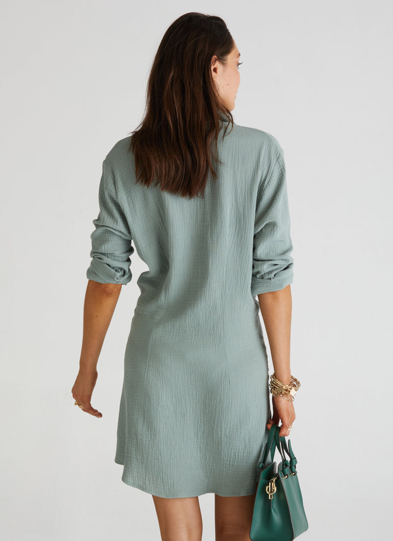 Wrap Front Shirt Dress