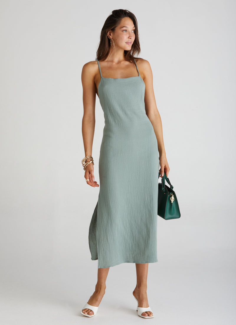 Cross Back Midi Dress