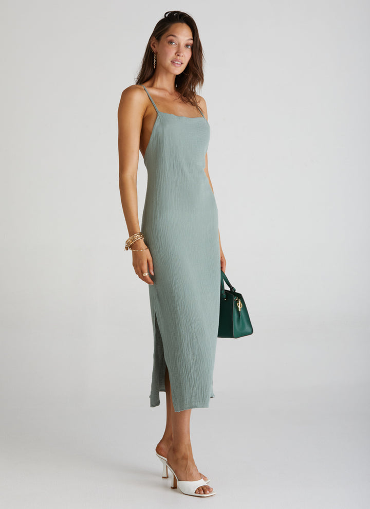 Cross Back Midi Dress